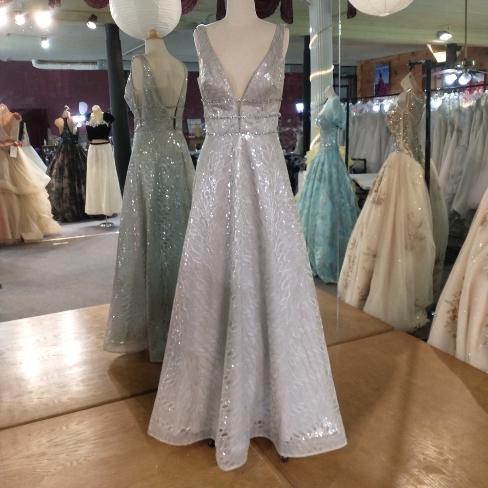 Morrell Maxie Fully Sequined Rhinestone Trim Dres